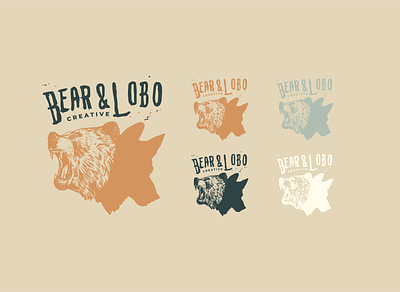 Bear + Lobo Creative Agency Branding bear branding branding design color palette doodle hand drawn handlettering lobo typography vector wolf