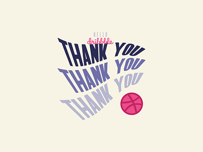 Welcome to Dribble - Thank You basketball community connect dribble hellodribble logo new newguy offwhite post purple thankyou typography welcome