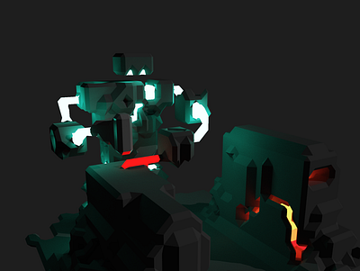 Industrious Golem 3d design