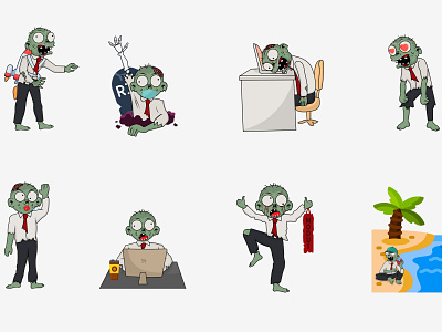 Zombie Design Project cute illustrations photoshop zombie