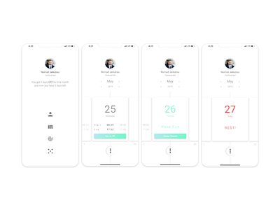 attendance project composition design design app gestalt ui uiux