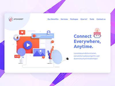AfghaNet website UI/UX