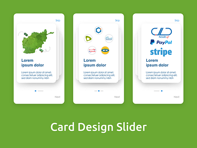 Card Design Slider android card design design green design ios mobile ui slider ui ux