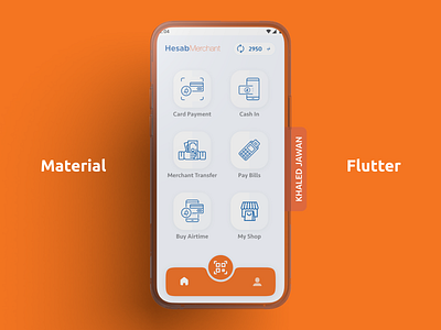 Merchant App flutter merchant mobile ui orange uiux uiux design web app