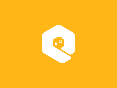 Qhugwana Construction brand construction home house logo minimal negative space symbol