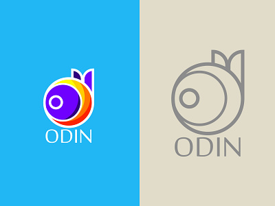 Odin logo design blue branding color design logo mashud19 orange simplelogo
