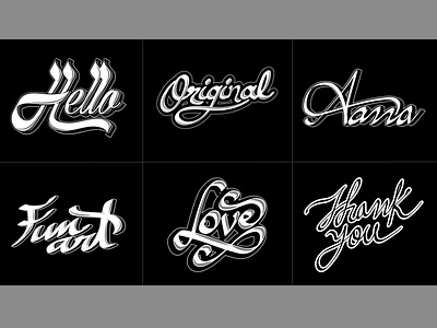 Typography black and white