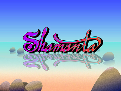 Hand-written typography ''Shamanta"