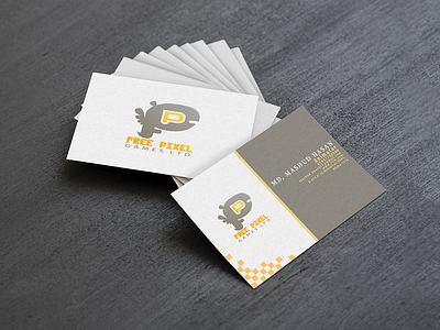 Visiting Card free pixel character design logo typography visiting card