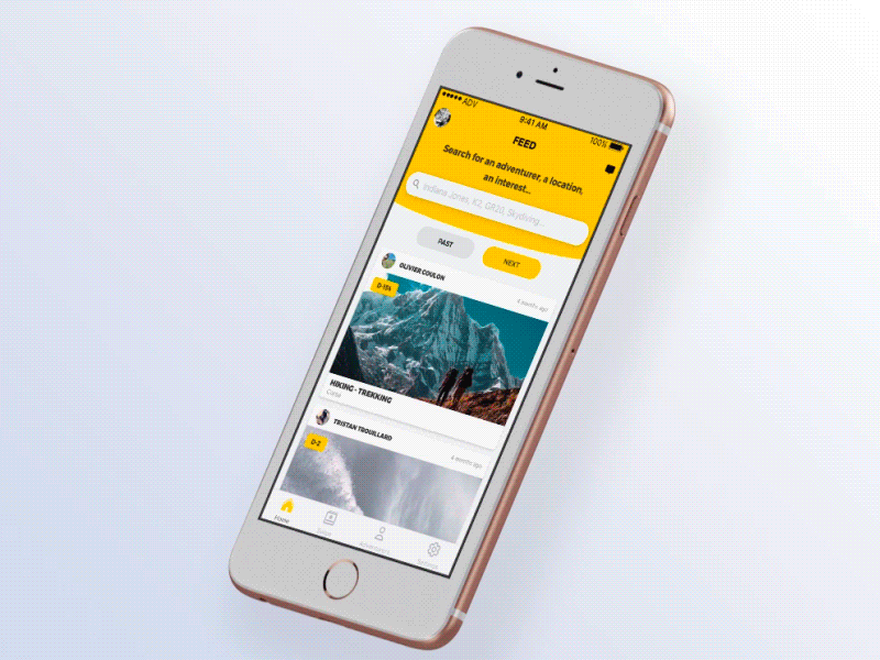 Adventurer app adventurer adventure user interface design user experience design ui ux design design ux ui