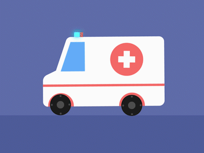 Ambulance 2d animation 2danimation after affects after effects animation aftereffects ambulance animation cartoon illustration motion animation motiongraphics