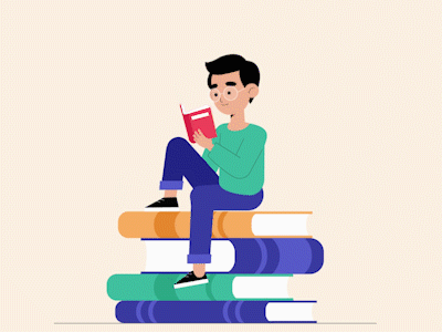 Book Reader 2d animation 2danimation 3d animation after affects after effects animation aftereffects animation cartoon illustration motion animation motiongraphics