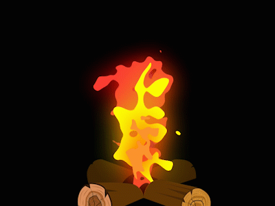 Cartoon Fire after effects fire animation