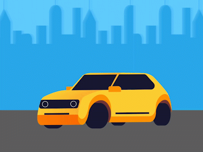 Isometric Car after effects 2d car