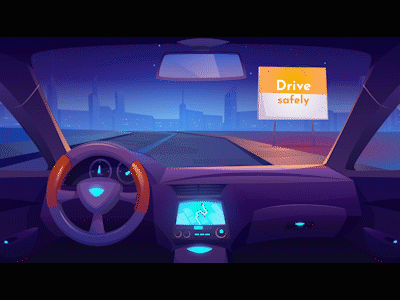 Car Inside 2d animation 2danimation after affects after effects animation aftereffects animation cartoon illustration motion animation motiongraphics