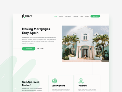 Henry Mortgage Team Website design home loan mortgage web design website