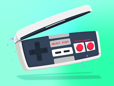 The ProtagoNES Logo branding controller design game console illustration illustrator cc logo nintendo nostalgic retro video games