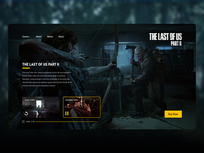 The Last of Us 2 - Promo Website (#2 Shots for Practice) 2020 trend app branding clean flat game interface interfacedesign landing page minimal playstation the last of us typography ui ux web webdesign website
