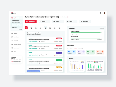 Course dashboard ui web