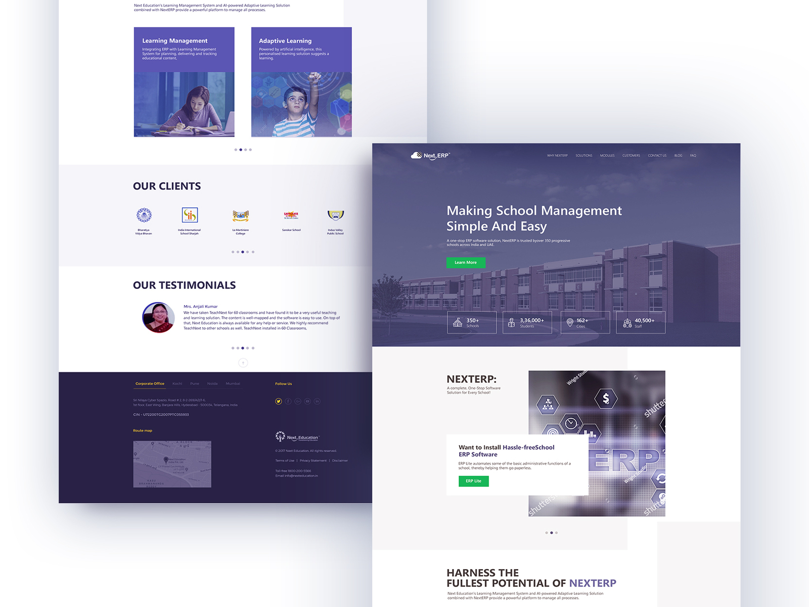 Download Nexterp Web Page Mockup by Sreejith R on Dribbble