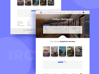 Rail Ticketing Website Landing Page _Concept page layout ui design web design web pages