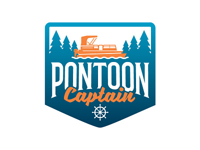 Pontoon Captain Badge badge boating pontoon pontoon boat pontoon captain pontooning