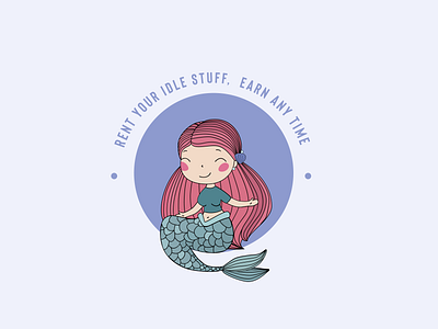 Mermaid branding design icon illustration logo minimal ui vector