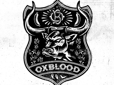 Oxblood art branding chef design emblem illustration logo ox oxblood