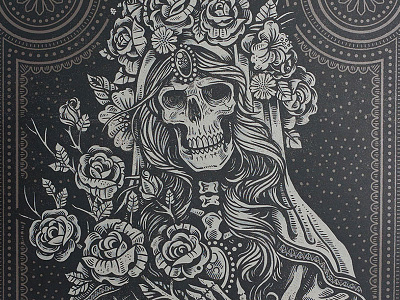 Sacred Virgin - Screen Print art design illustration lady of guadeloupe mother mary print screen print skeleton virgin mary