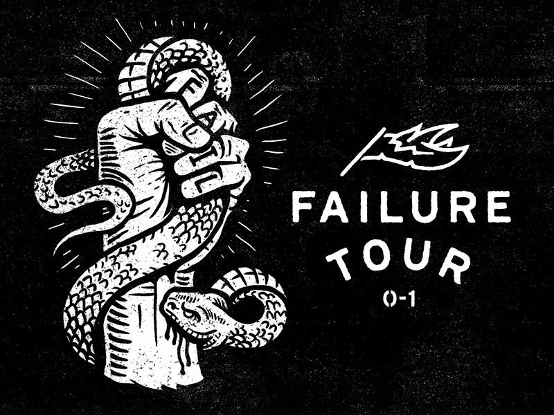 Failure Bites - Failure Tour Tonight in Nashville art design illustration adventures in design aid podcast white trash