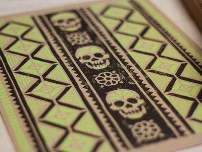 Sugar Skull - Block print — Strawcastle