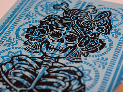 Sugar Skull - Block print — Strawcastle