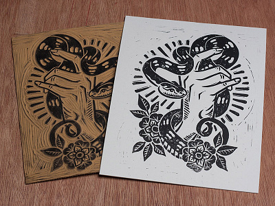 Snake Charmer - Block Print