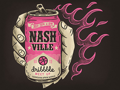 Nashville Dribbble Meetup - July 25th art beer design illustration meetup nashville tennessee brew works