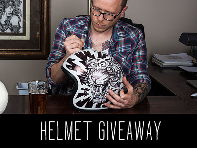 Custom Helmet - Giveaway americana art contest design giveaway helmet illustration motorcycle sharpie