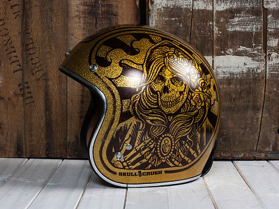 Virgin Mary - Custom Motorcycle Helmet americana art design helmet illustration motorcycle sharpie skeleton skull virgin mary
