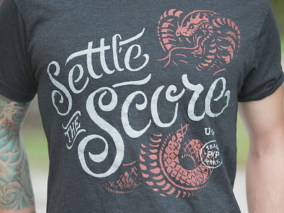 Settle the Score - T-shirt americana apparel art cobra design illustration motorcycle settle the score t shirt tee