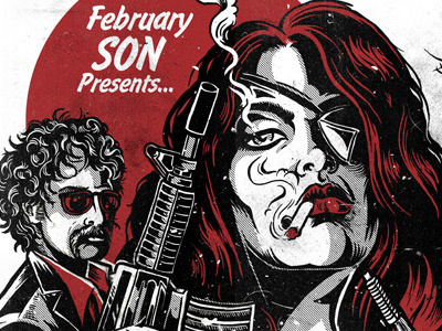 February Son americana art castle derrick derrick castle design drawing exploitation film graphic design grindhouse illustration nashville nashvillemafia straw castle