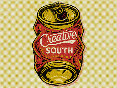 Creative South Beer Can art beer can creative south design illustration