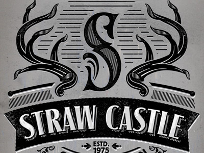 Straw Castle branding americana antlers art branding castle derrick derrick castle design drawing graphic design illustration nashville nashvillemafia straw castle typography