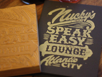 Nucky's Speakeasy Lounge - Block Print