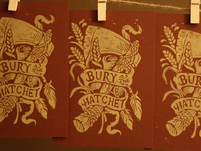 Bury the Hatchet - Block Print