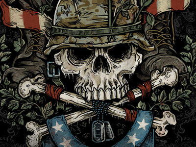 Boot Ride: Colored americana army art boot ride boots castle crossbones derrick derrick castle design dog tags drawing graphic design illustration military nashville nashvillemafia skull straw castle