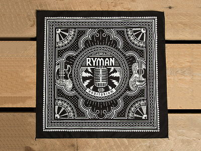 Ryman Bandana americana art bandana design illustration music city nashville ryman ryman auditorium