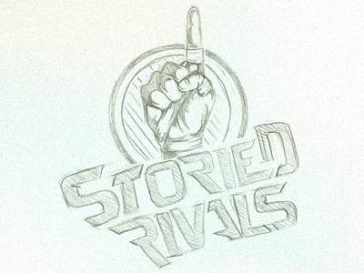 Storied Rivals Logo sketch art branding castle derrick derrick castle design drawing graphic design illustration nashville nashvillemafia straw castle typography