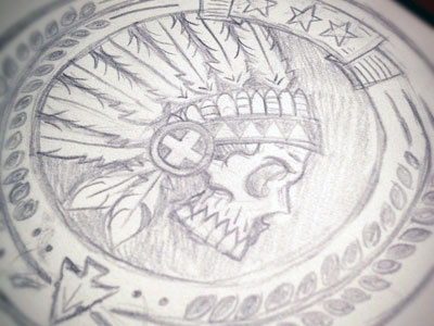 Headdress Patch Sketch Dribble