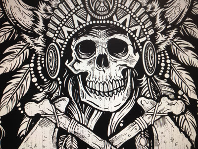 Tribal Headdress Screen Print