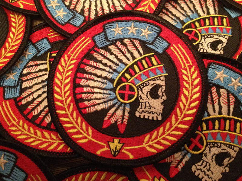 Tribal Headdress - Embroidered Patch derrick castle derrick design illustration graphic design art nashville castle branding headdress tribal native patch embroidery