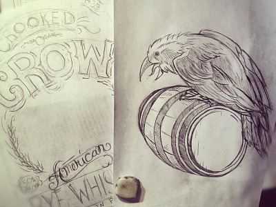 Crooked Crow  - Rye Whiskey Sketch