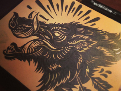 Bush Hog - Block print